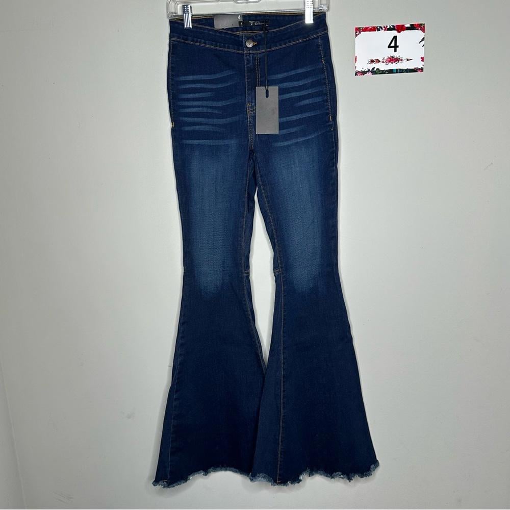L&B size 4 Extreme Flare Jeans - medium wash denim