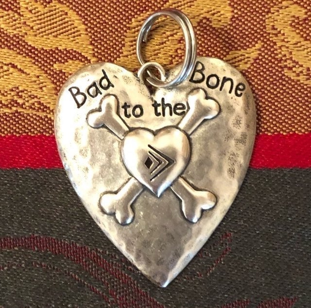 Silpada Sterling Silver Bad To The Bone Heart Pendant S2125