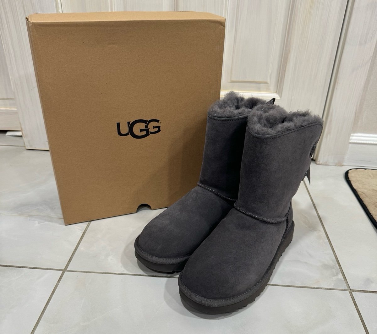 UGG Customizable Bailey Bow Short Shearling Boots