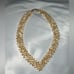 Elegant Vintage Cream Bead Statement Necklace
