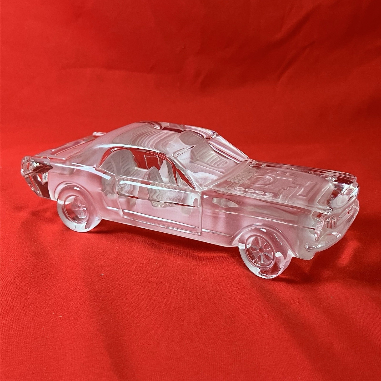 1964 Mustang Hofbauer Lead Crystal Paperweight Car / Over 24% PBO / West Germany