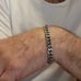 Cuben Silver Chain Cuff Bracelet, SOLD