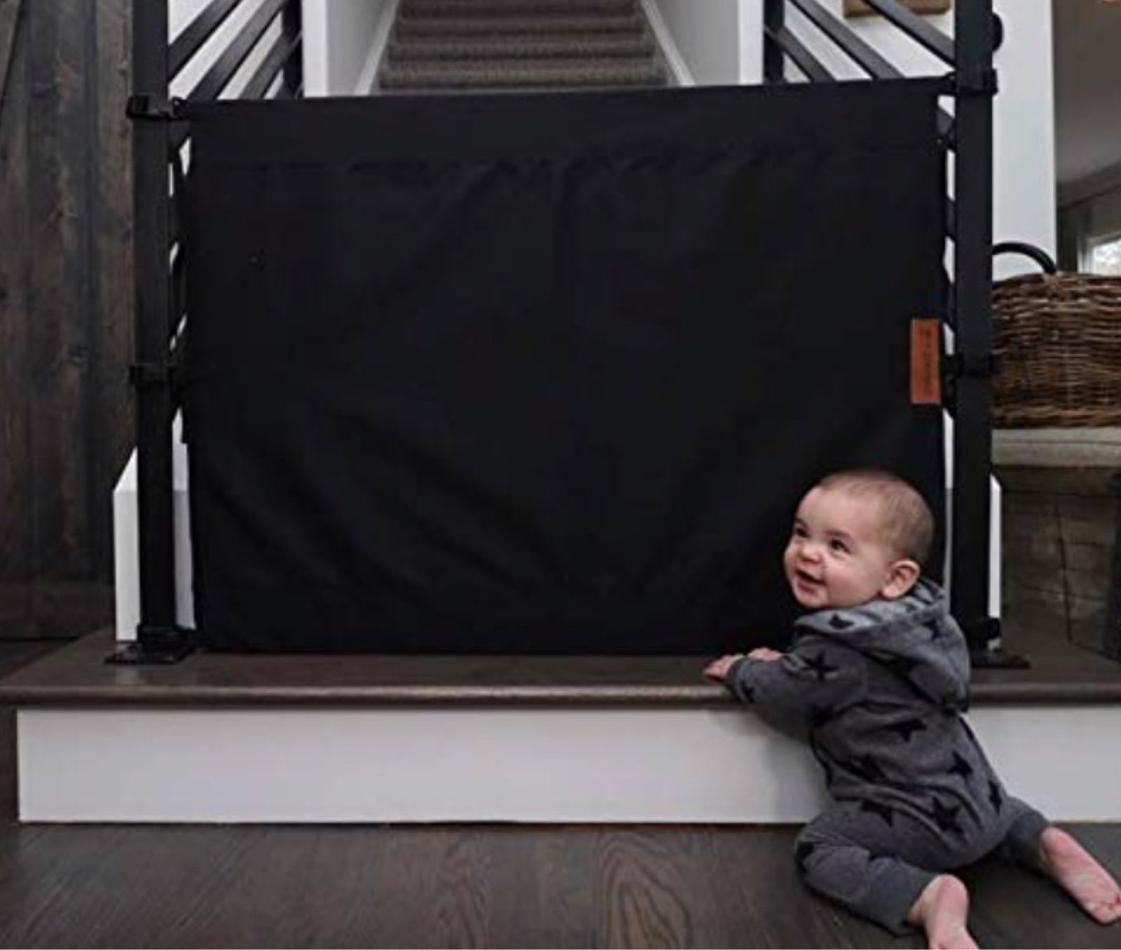 The Stair Barrier Baby and Pet Gate: No-Drill Portable Banister to Banister Baby