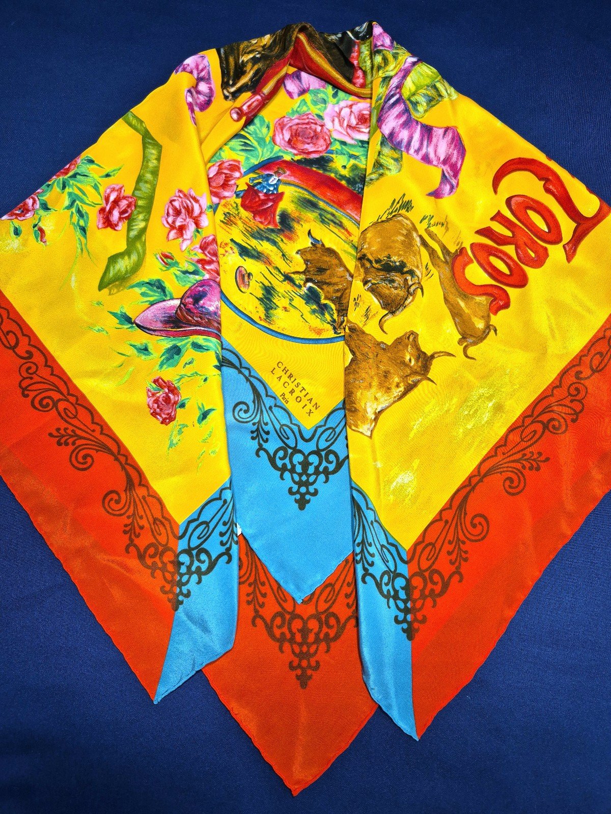 Christian Lacroix Plaza Del Toros 100% Silk Scarf
