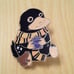 Cami Onnette - HP Niffler w/ Hufflepuff Scarf & Chocolate Frog Jumbo Enamel Pin