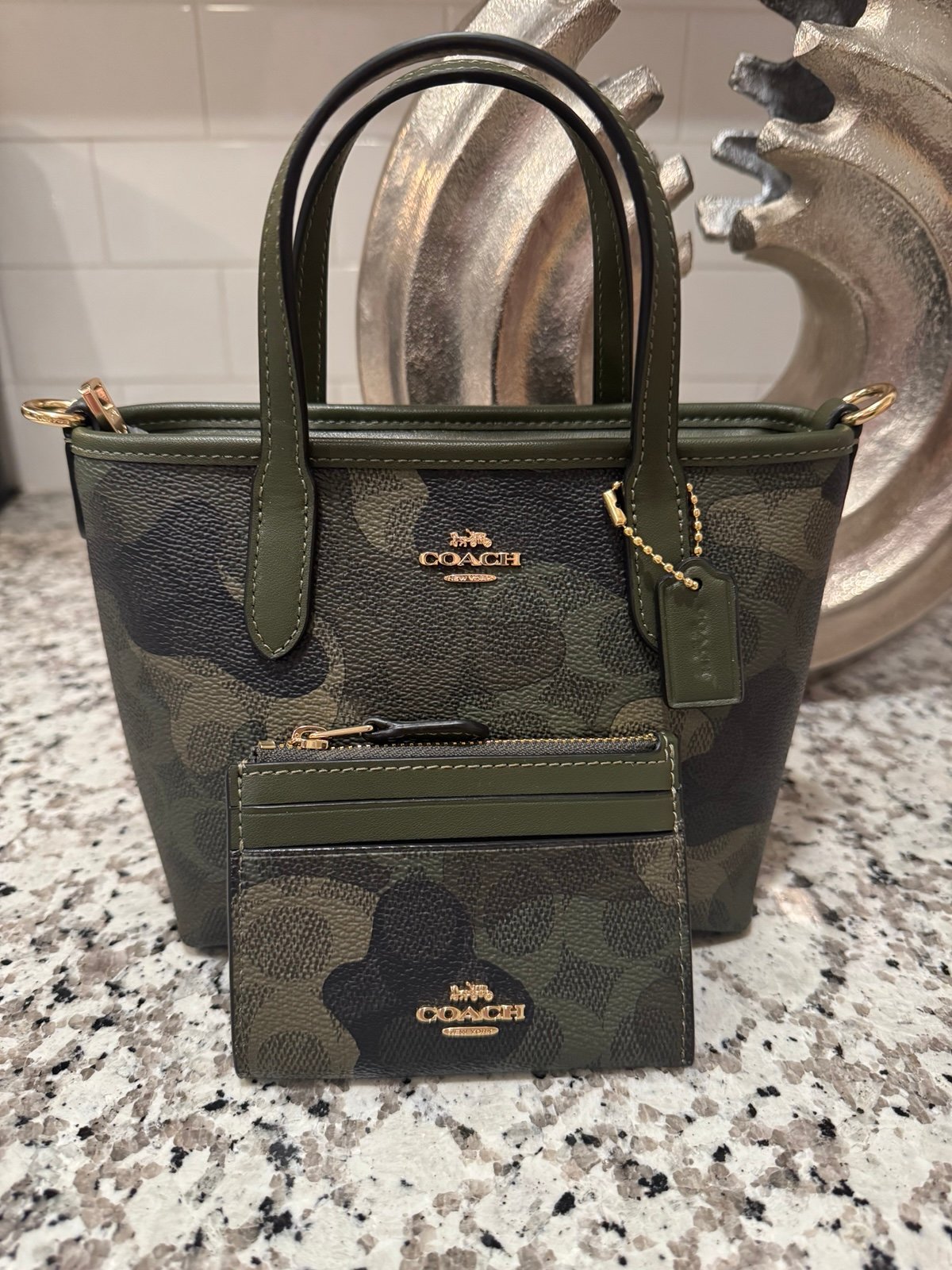Coach Camo Mini Tote and Card Case
