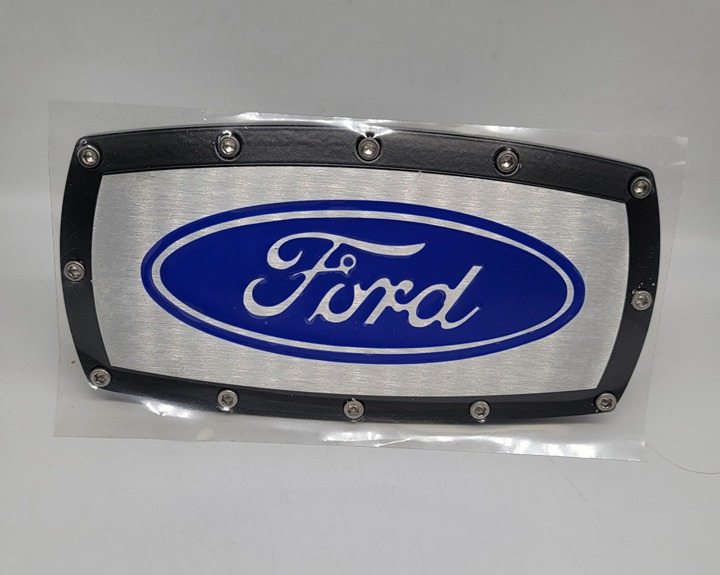 New FORD Black Tow Hitch Cover Plug Cap 2 Trailer Receiver Engraved Billet