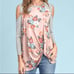 Pink Floral Shale Cold Shoulder