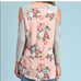 Pink Floral Shale Cold Shoulder