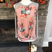 Pink Floral Shale Cold Shoulder