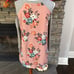 Pink Floral Shale Cold Shoulder