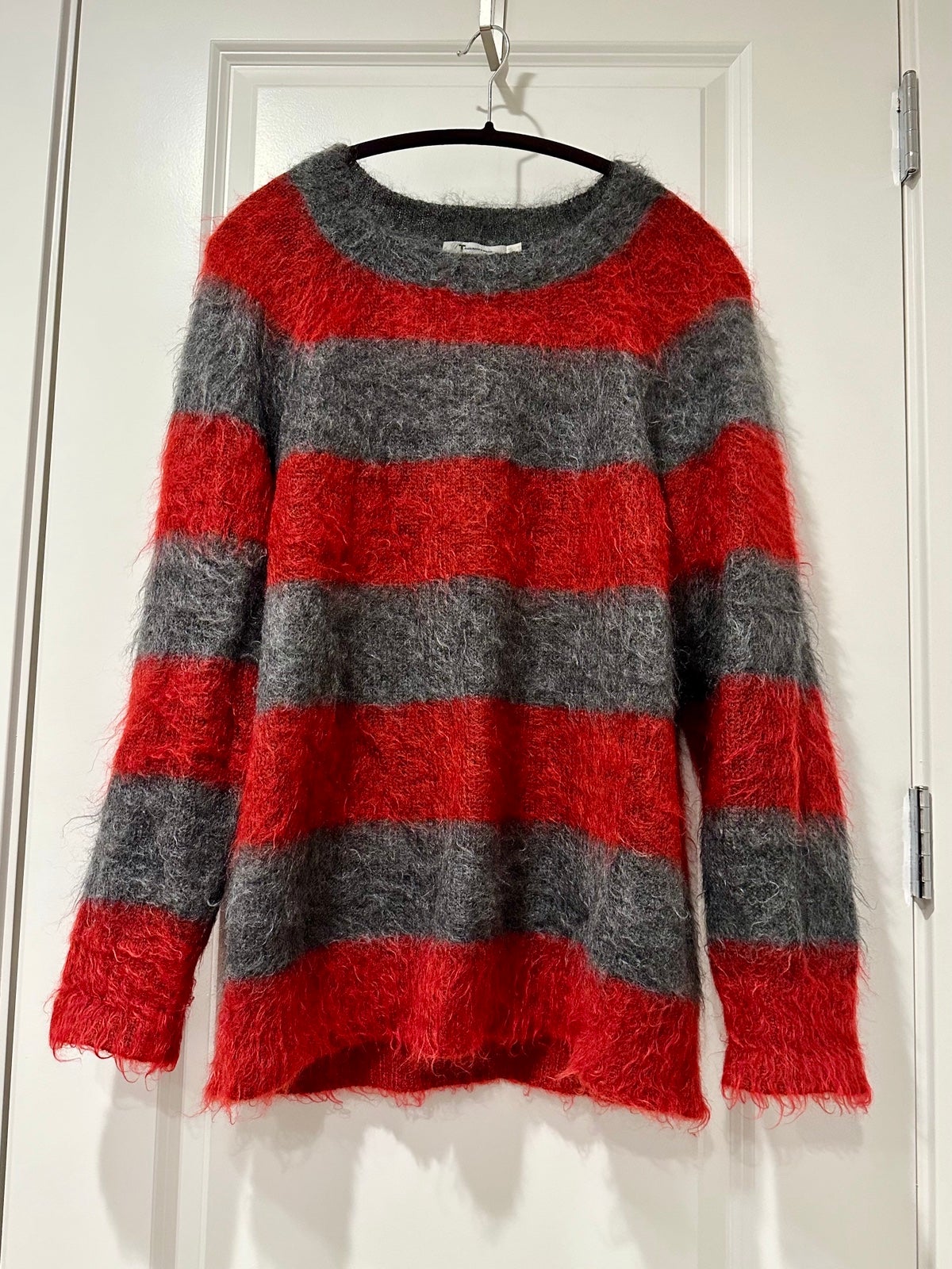 T by Alexander Wang Striped Scoop Neck Sweater