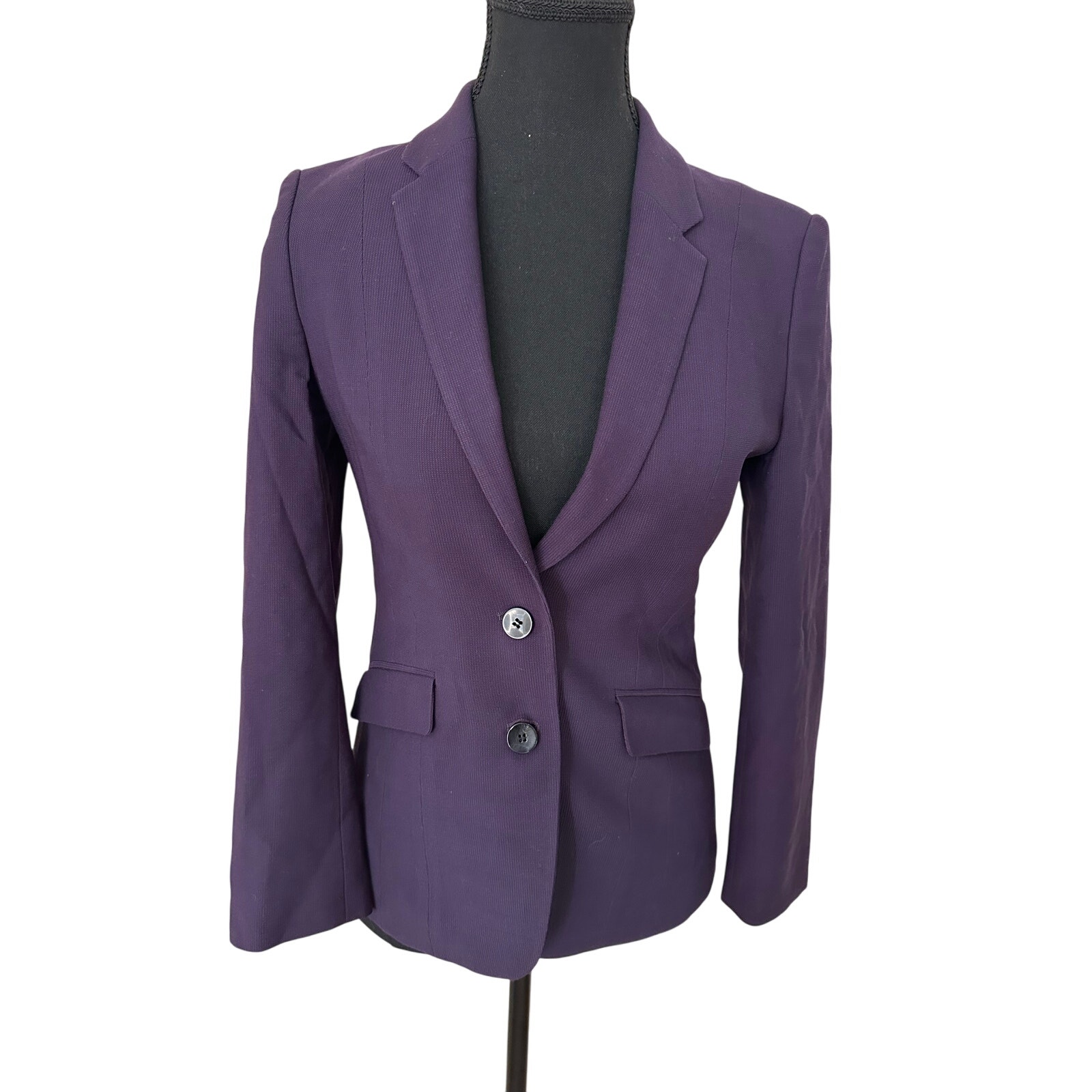 Hugo Boss Two Button Virgin Wool Blazer Violet Size 2 / XS