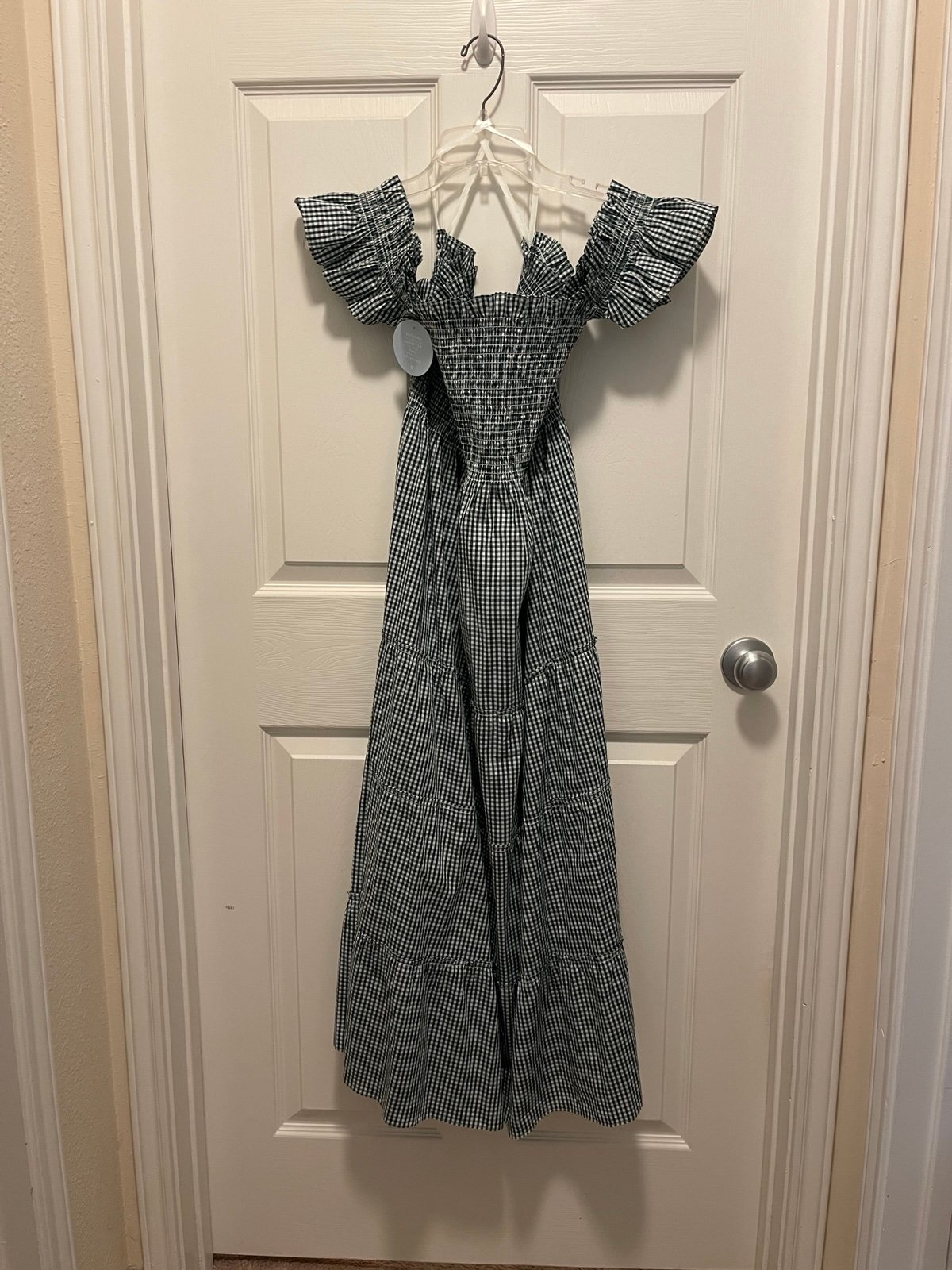 Hill House Home The Nap Dress XXL NWT Green Gingham long unlined dress