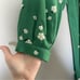 Buru Green Floral Bow Housecoat Dress Extra Small XS