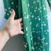 Buru Green Floral Bow Housecoat Dress Extra Small XS