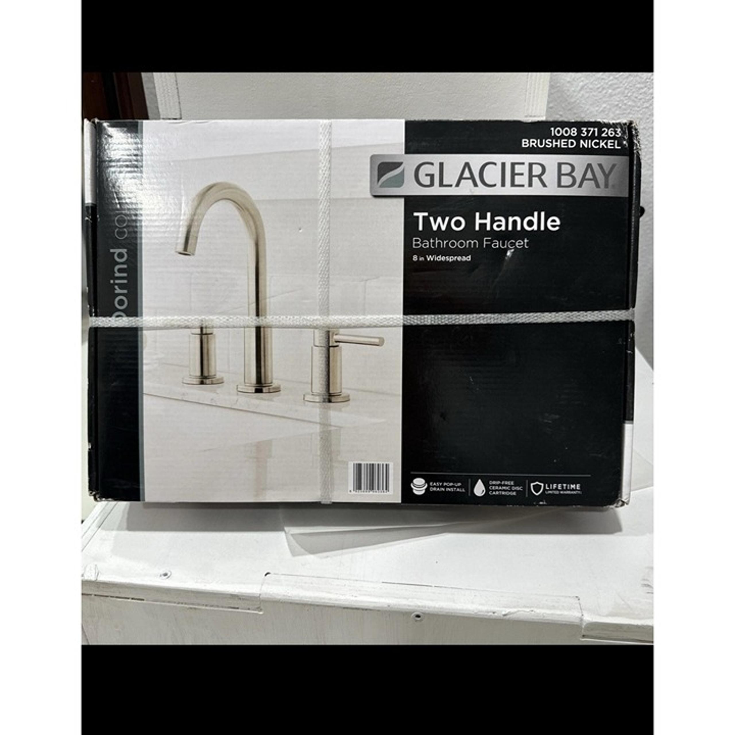 Dorind 8 in. Widespread 2-Handle Bathroom Faucet Brushed Nickel - Glacier Bay