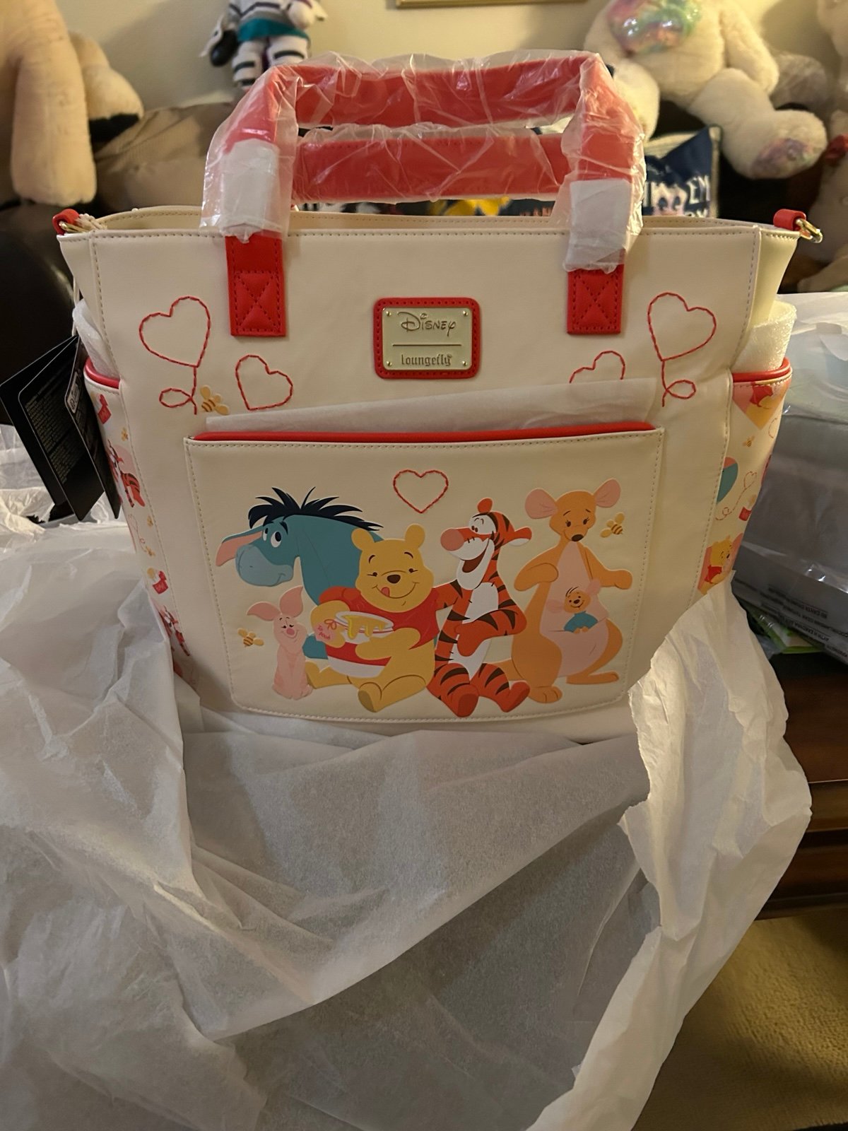 Winnie the Pooh & friends loungefly convertible satchel/backpack