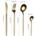Gold Flatware 135 Sets