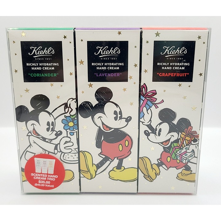 Disney Kiehls Richly Hydrating Hand Cream Trio Grapefruit Lavender Coriander New