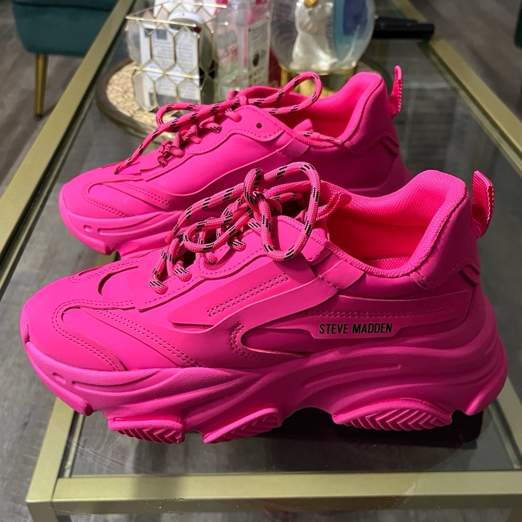 Steve Madden Hot Pink Possession Sneakers