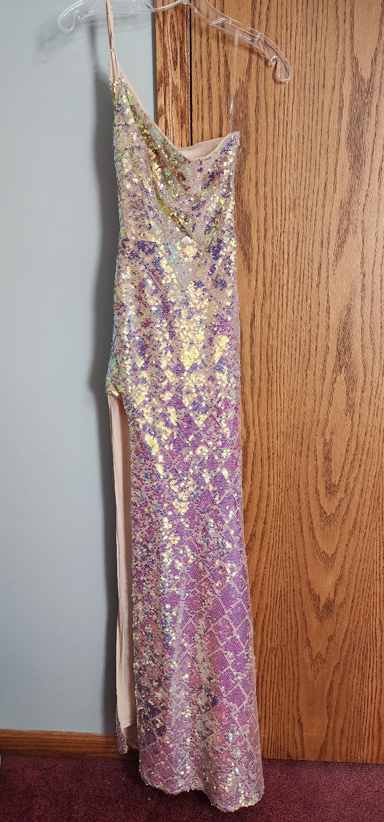 Pink goldish sequin formal NWT size Xs
