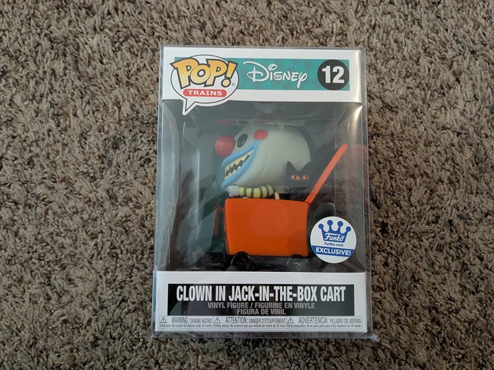 FREE SHIP Funko Pop Clown in Jack-in-the-Box Cart #12 Nightmare Before Christmas