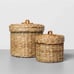 Hearth and Hand with Magnolia Set of Woven Tray & Canisters