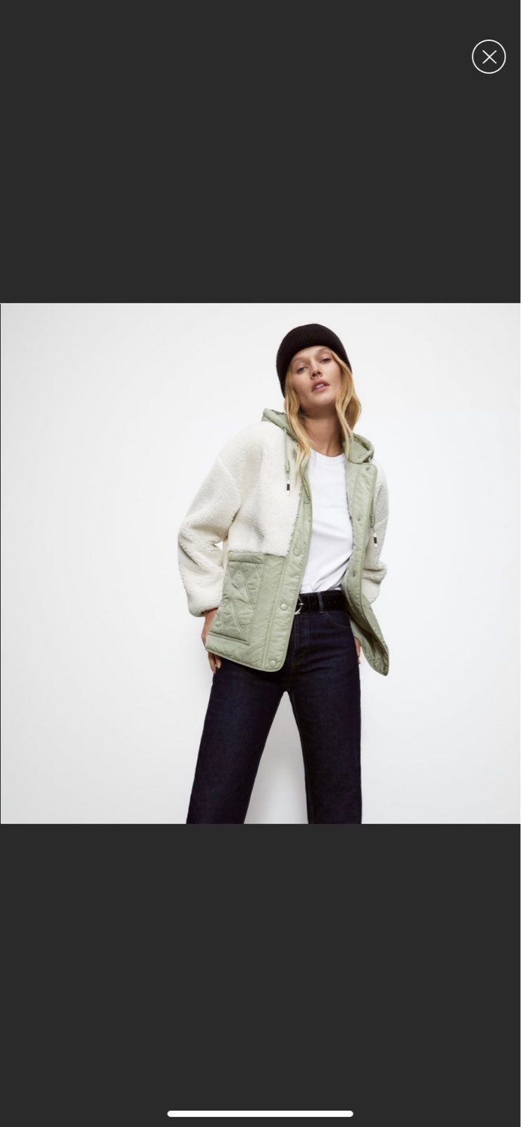 Zara padded fleece jacket