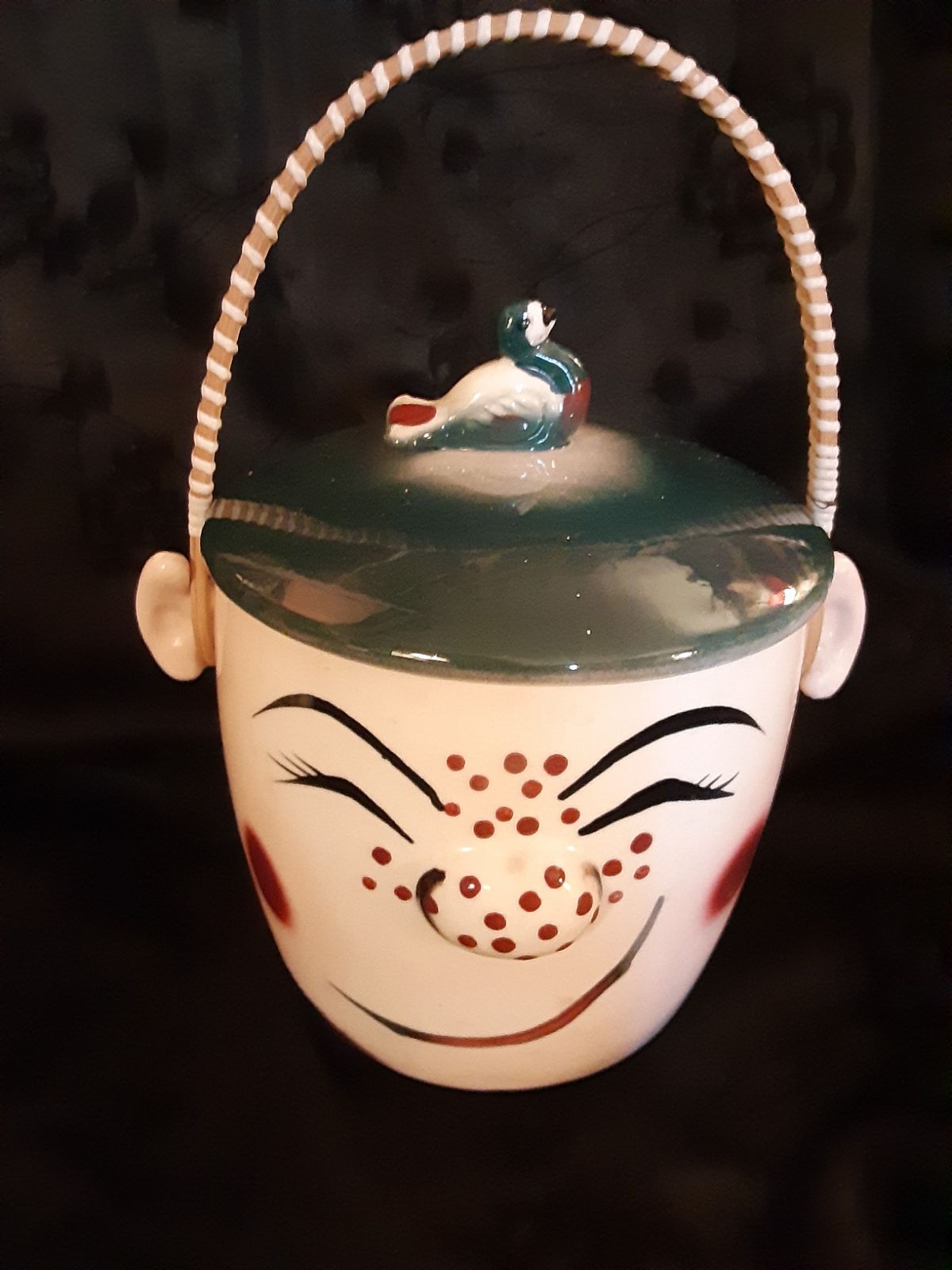 c1945 Freckle Face Porcelain Ice Bucket