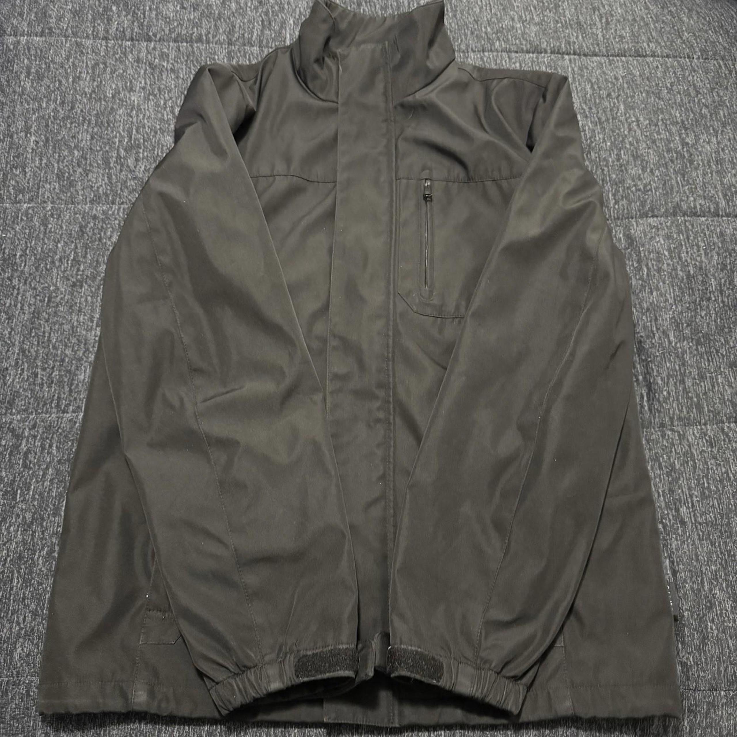 Calvin Klein Jacket Men's Medium Black Slimming Pocketed Full-Zip