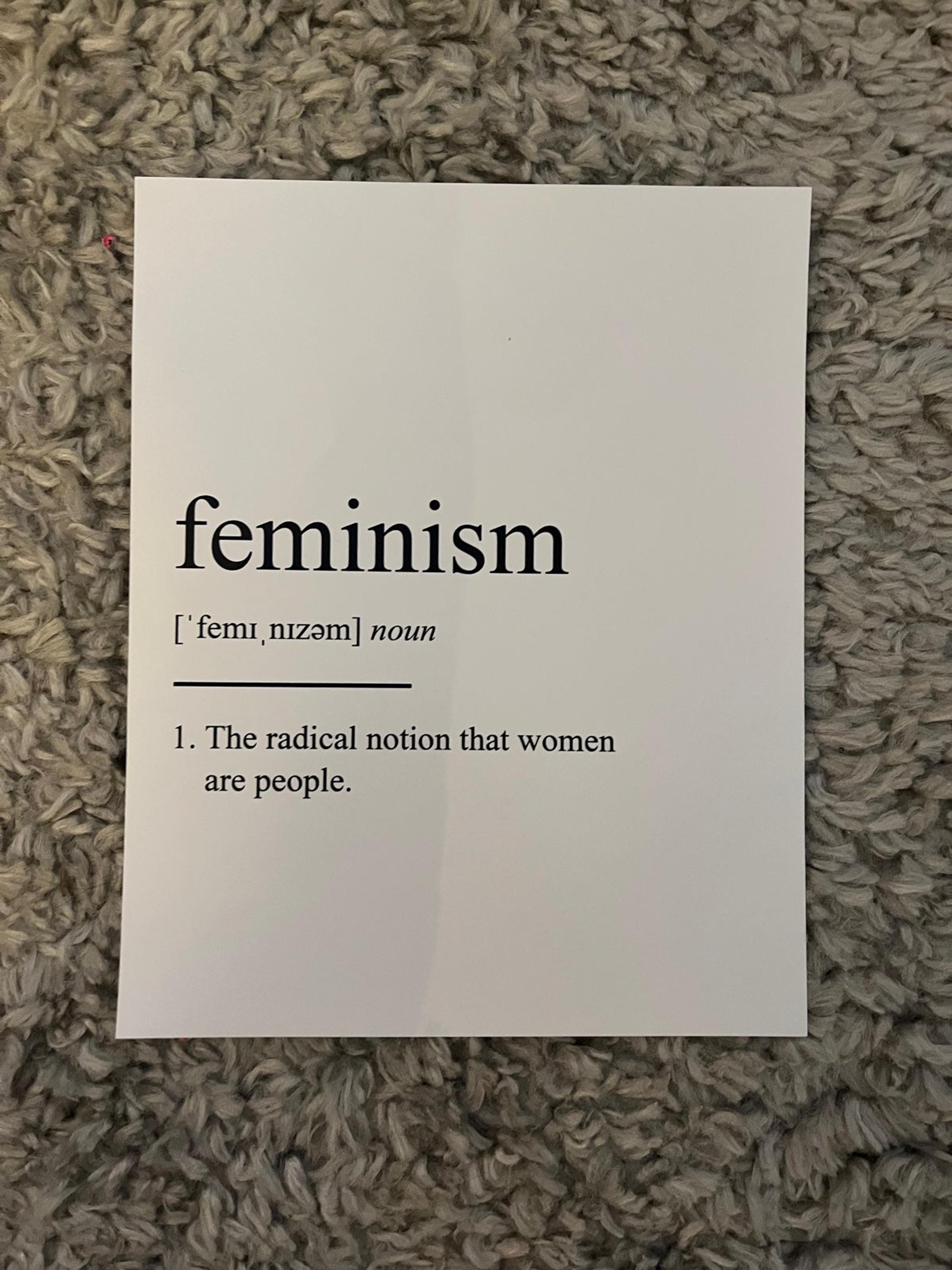 Feminism Definition Poster