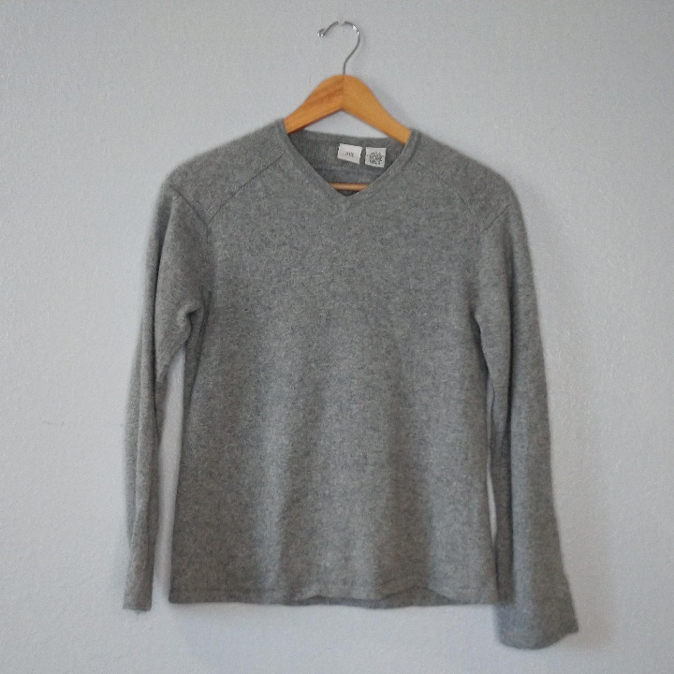 Armani Exchange Womens Large Wool Blend V-neck Sweater Casual Warm Wi