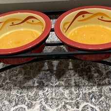 Southern Home Living by Gail Pittman Dog Bowls with Stand..FREE SHIPPING!!!