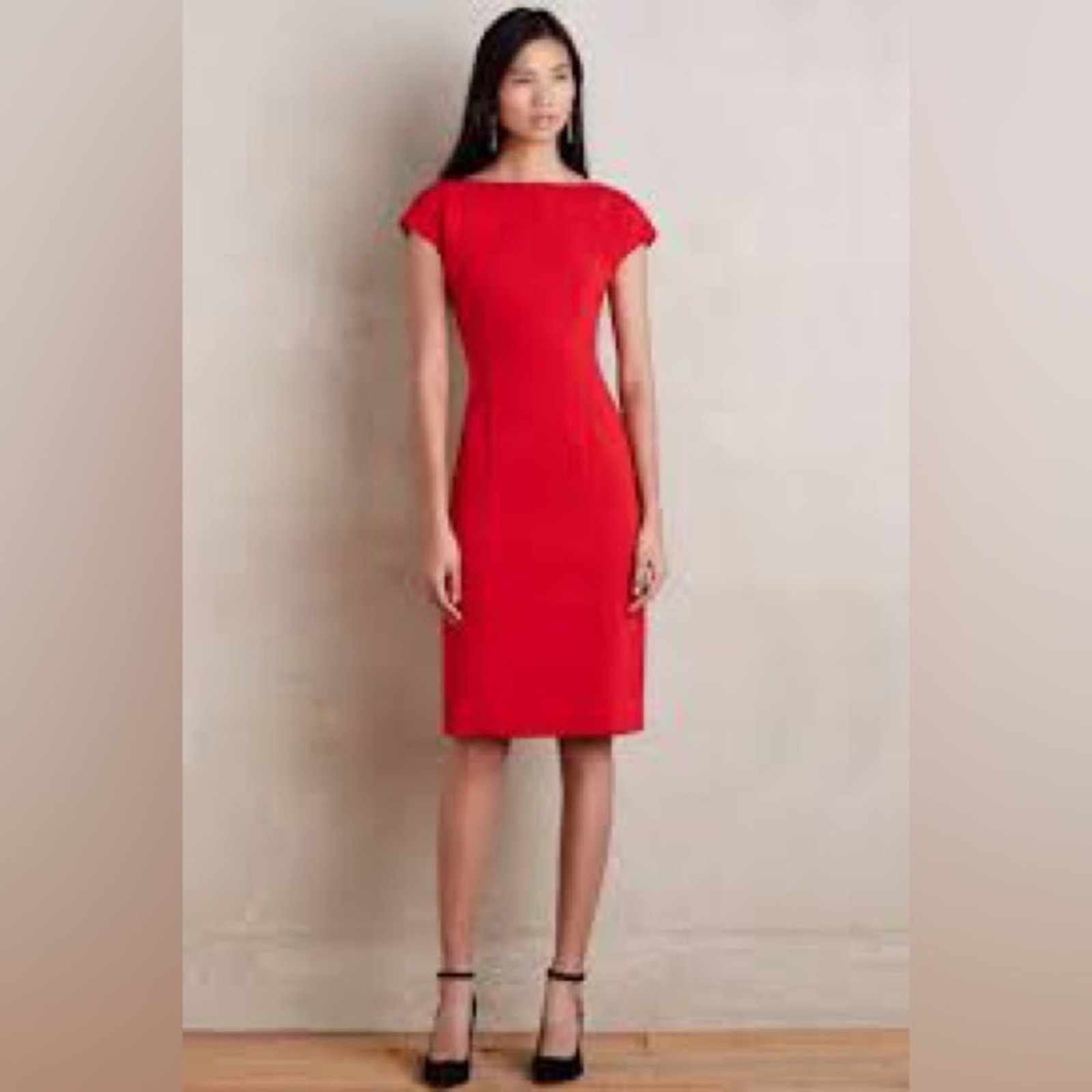 NWT Anthropologie Maeve Red Evangeline Dress Sz 16