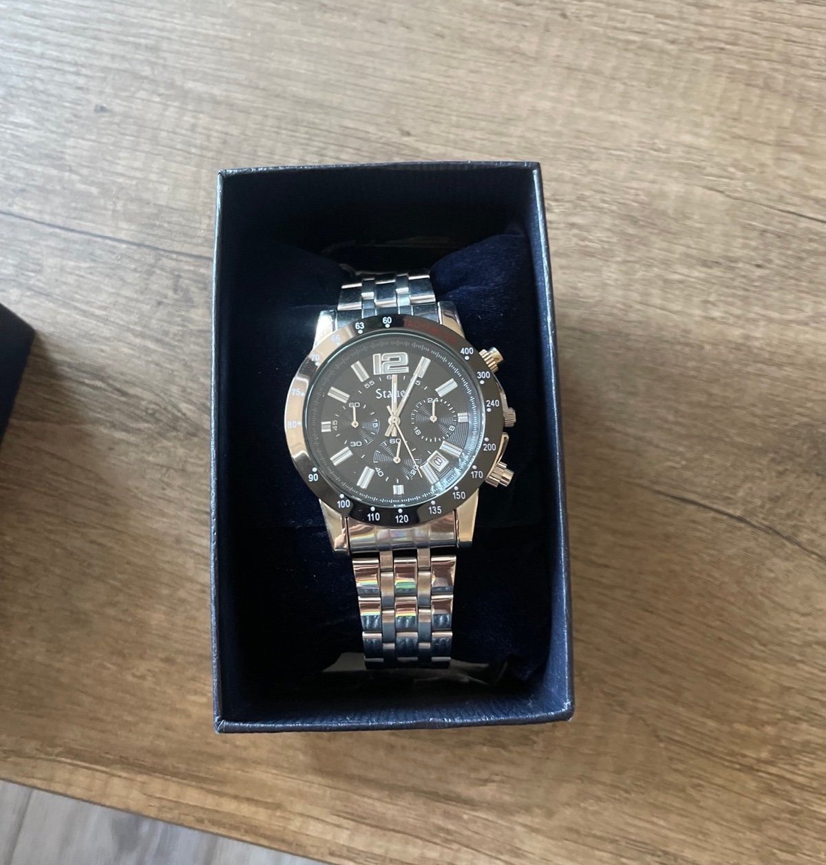 stauer men’s chronograph wrist watch