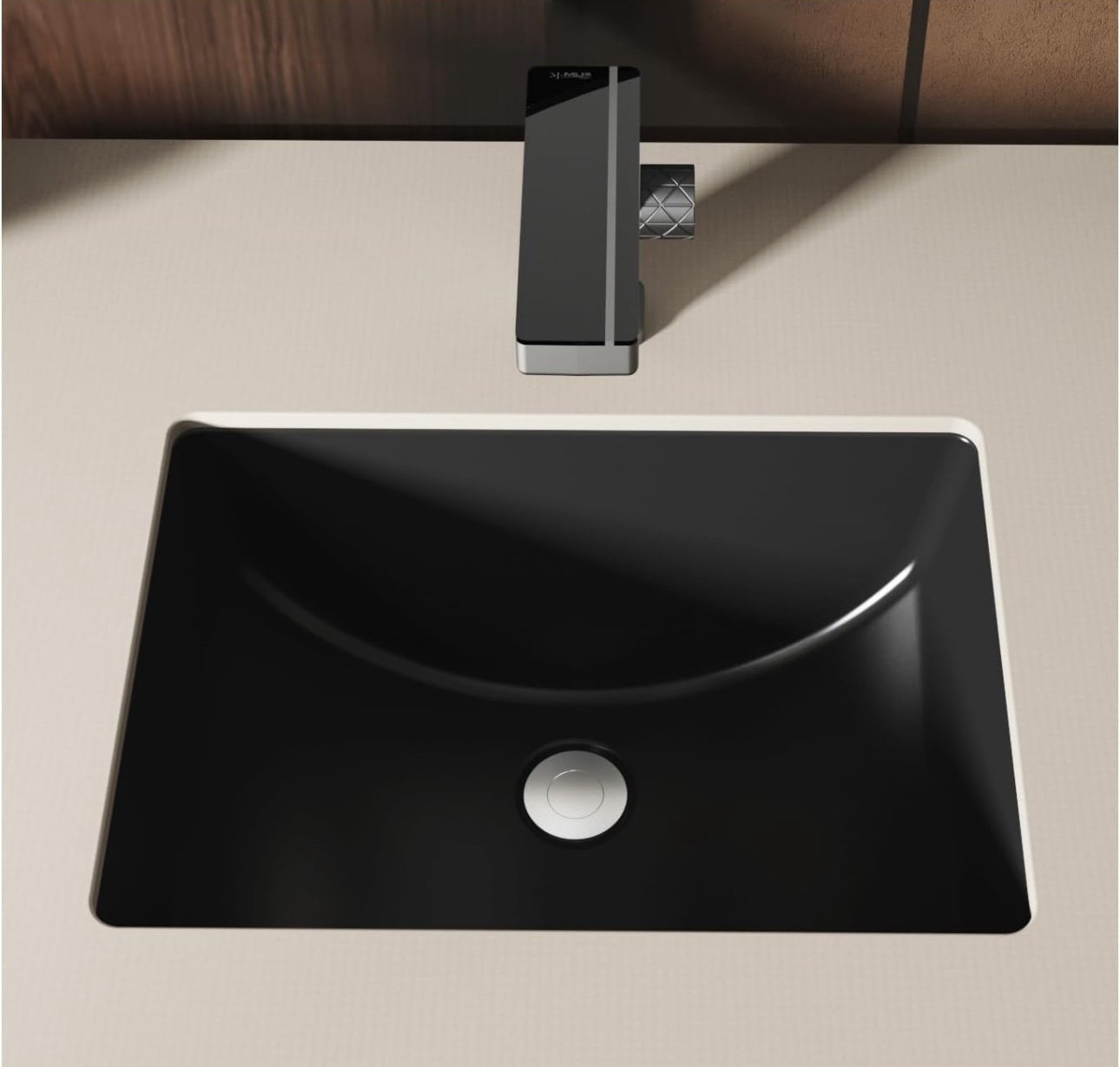 18 Inch Undermount Rectangle Bathroom Sink, Porcelain Ceramic Vanity Undermount