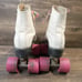 Vtg Riedell Roller Skates Sure Grip~Krypto Flatrack Wheels Competitor Womens 7 B