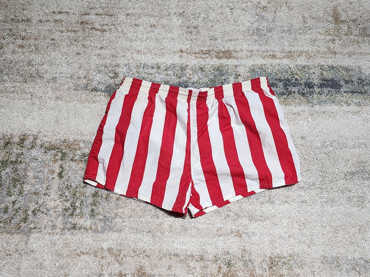 Daniel Axel Vintage Red & White Stripped Men’s Bathingsuit Size Large