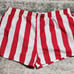Daniel Axel Vintage Red & White Stripped Men’s Bathingsuit Size Large