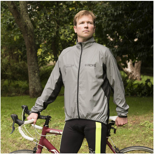 CYCLING JACKET PROVIZ REFLECT360 PERFORMANCE MENS GRAY Windproof Reflective Grey