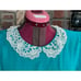 Lisa II shirt dress green lace collar