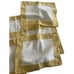 Busatti Italy Yellow Striped 60 Linen 40 Cotton Rectanglar Kitchen Place Mats 8