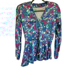 Vintage Custom 3-Piece Floral Jacket/Skirt/Belt by Mira Designer Courtier Sz-2/4