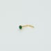 Solid 14kt gold nose piercing green dome Gem 20gauge NEW