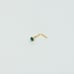 Solid 14kt gold nose piercing green dome Gem 20gauge NEW