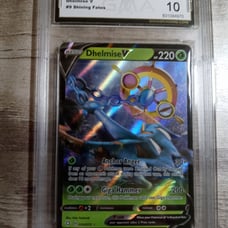 Graded 10 Dhelmise V pokemon card holo
