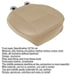 Universal Beige Car Front Seat Cover Breathable PU leather Deluxe Seat Cushion