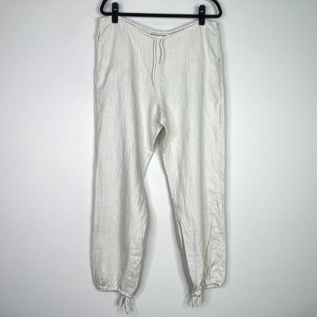 Vintage Burberry Thomas Burberry Linen Jogger Pants Women's Size 10