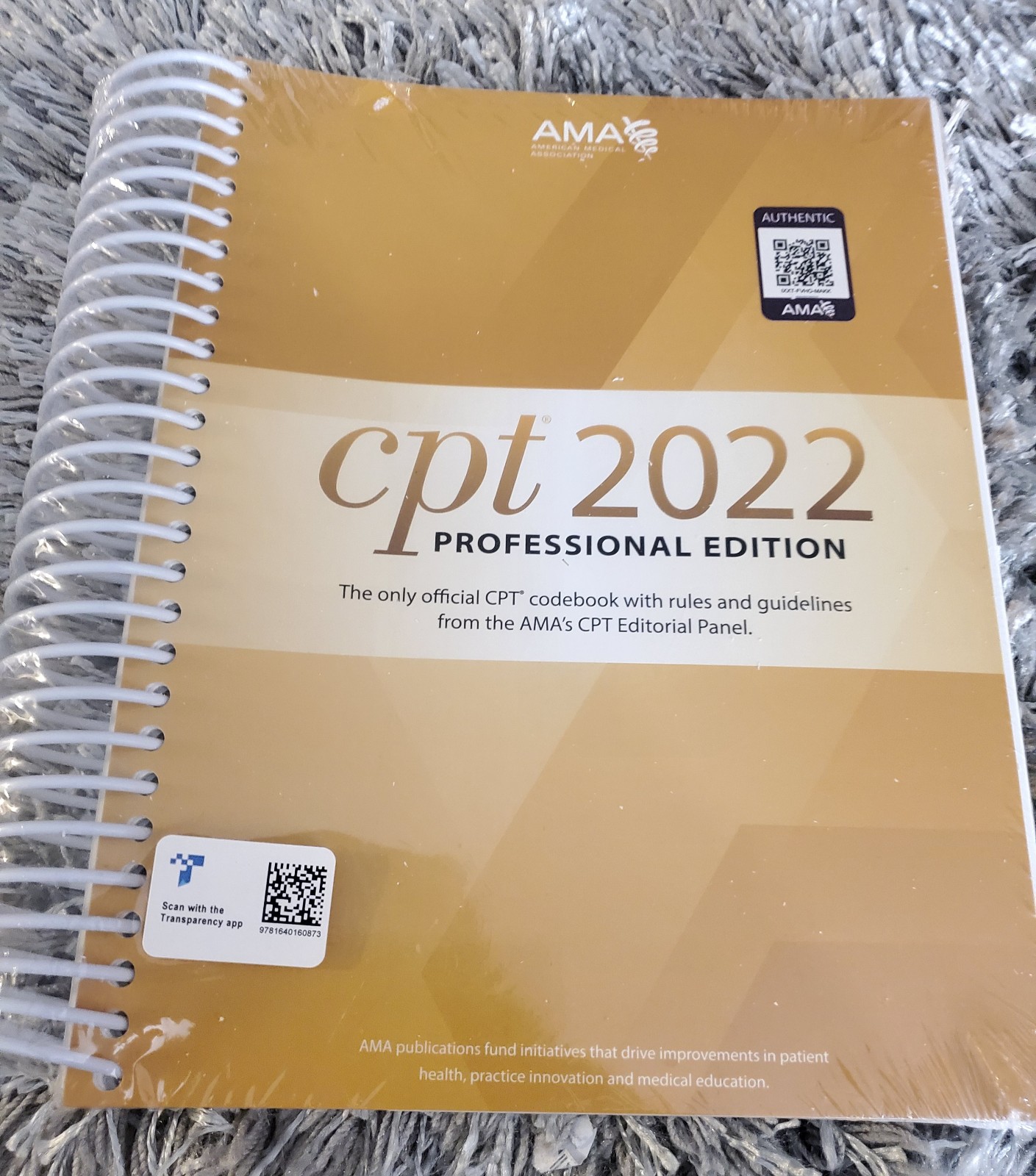CPT Professional 2022 by American Medical Association (2022, Spiral) New Sealed